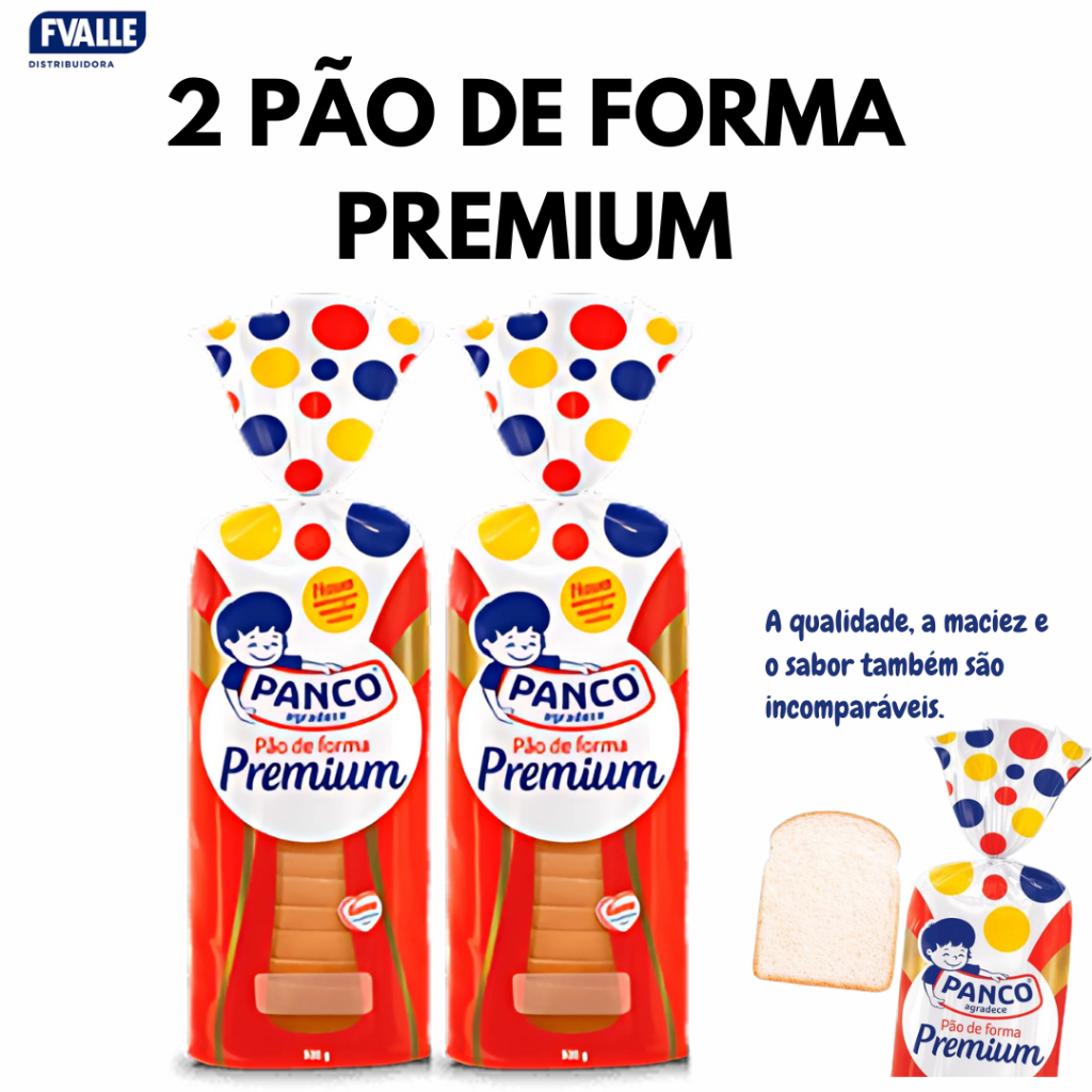 2 PÃO DE FORMA PREMIUM PANCO 500g em Oferta na Shopee