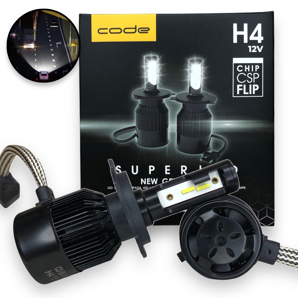 Super Led Code H1 H3 H4 H7 H8 H9 H11 H16 HB3 HB4 H27 - 6000k em Oferta na Shopee