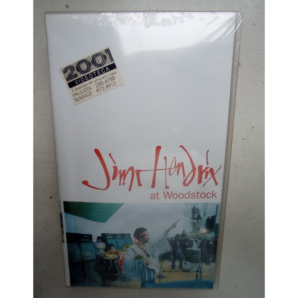 Fita VHS - Jimi Hendrix at Woodstock - 1992 - Novo e Lacrado