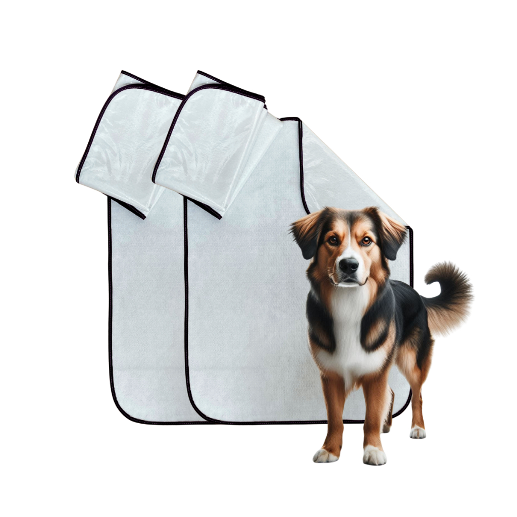 Kit 2 uni. Tapete Higiênico Lavável Para Pet Cães Xixi Cachorro Grande 80x60cm 400 Lavagen...