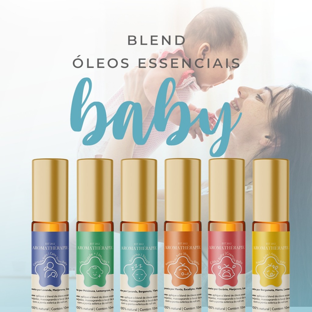Aromaterapia Roll-On Natural Blend Óleos Essenciais Linha Baby Aromathérapie - Escolha o s...
