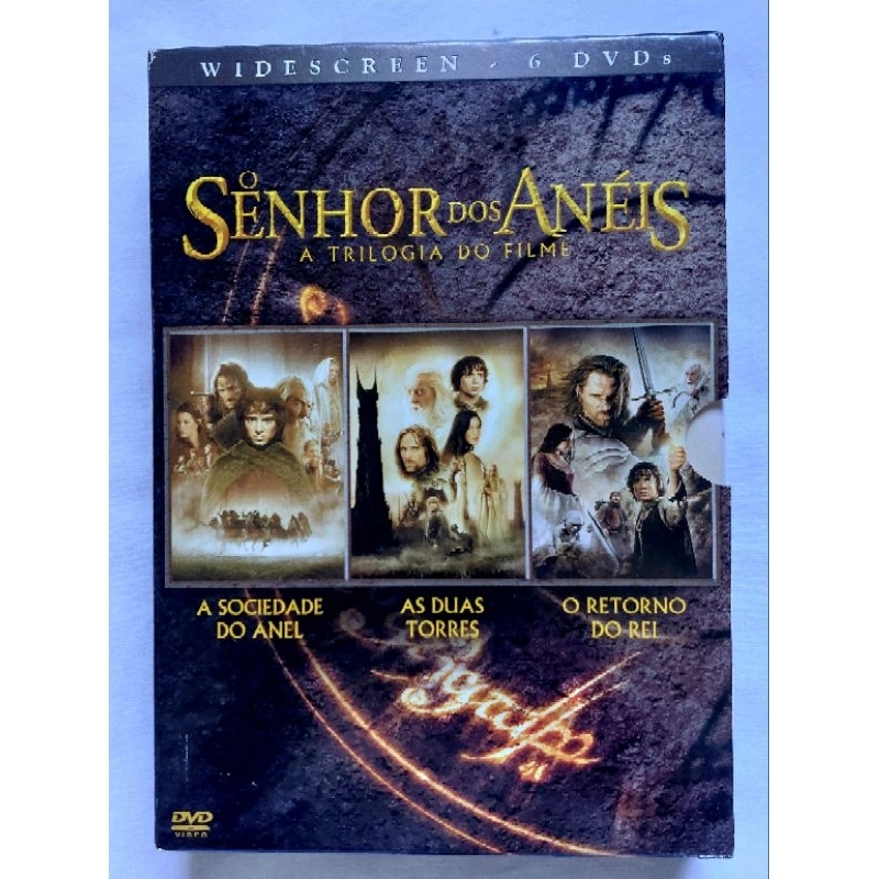 box dvd senhor dos aneis colecao 6 discos seminovo DUBLADO BOX EDICAO ESPECIAL COM 6 DISCOS  RARIDADE