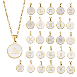 Colar Letra inicial nome redondo dourado corrente de ouro abc letras