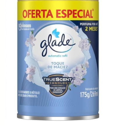 Refil Glade Desodorizador Automatic Spray Toque de Maciez (azul) 269ml