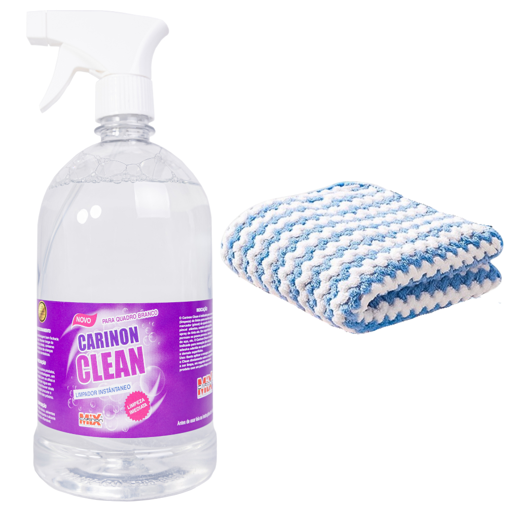 Limpador para Quadro Branco 1L + Flanela de Brinde. Quadro manchado NUNCA MAIS.