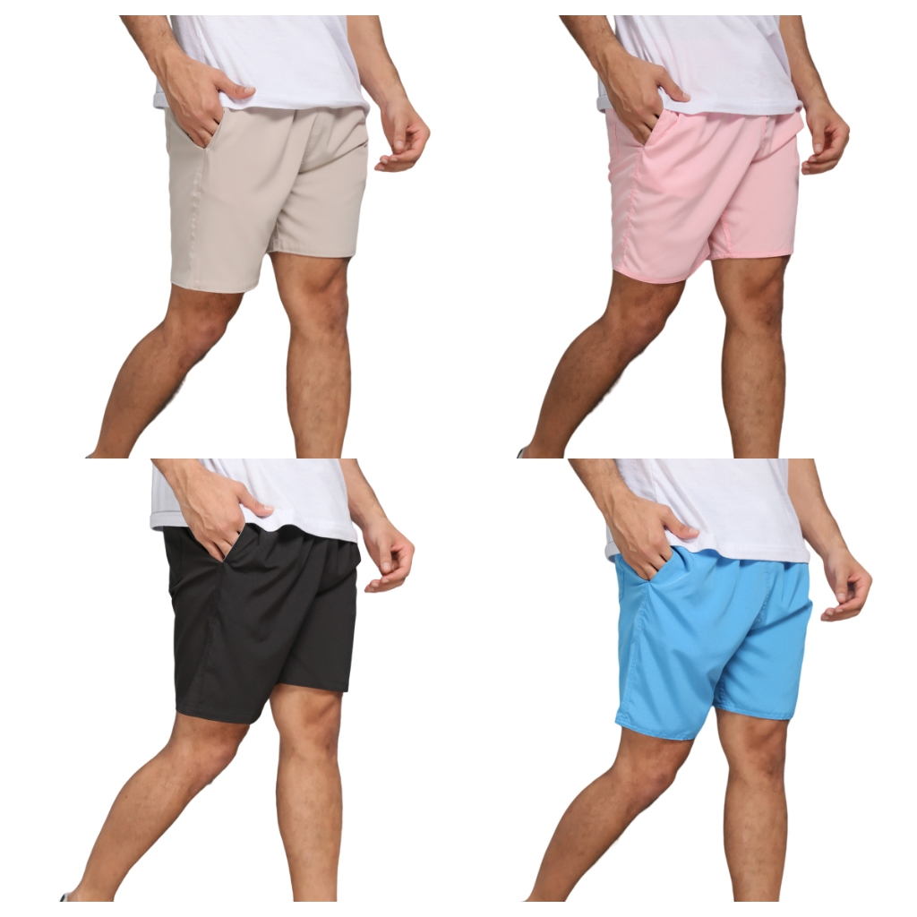 Short Mauricinho Slim Treino Elastano Bermuda Praia