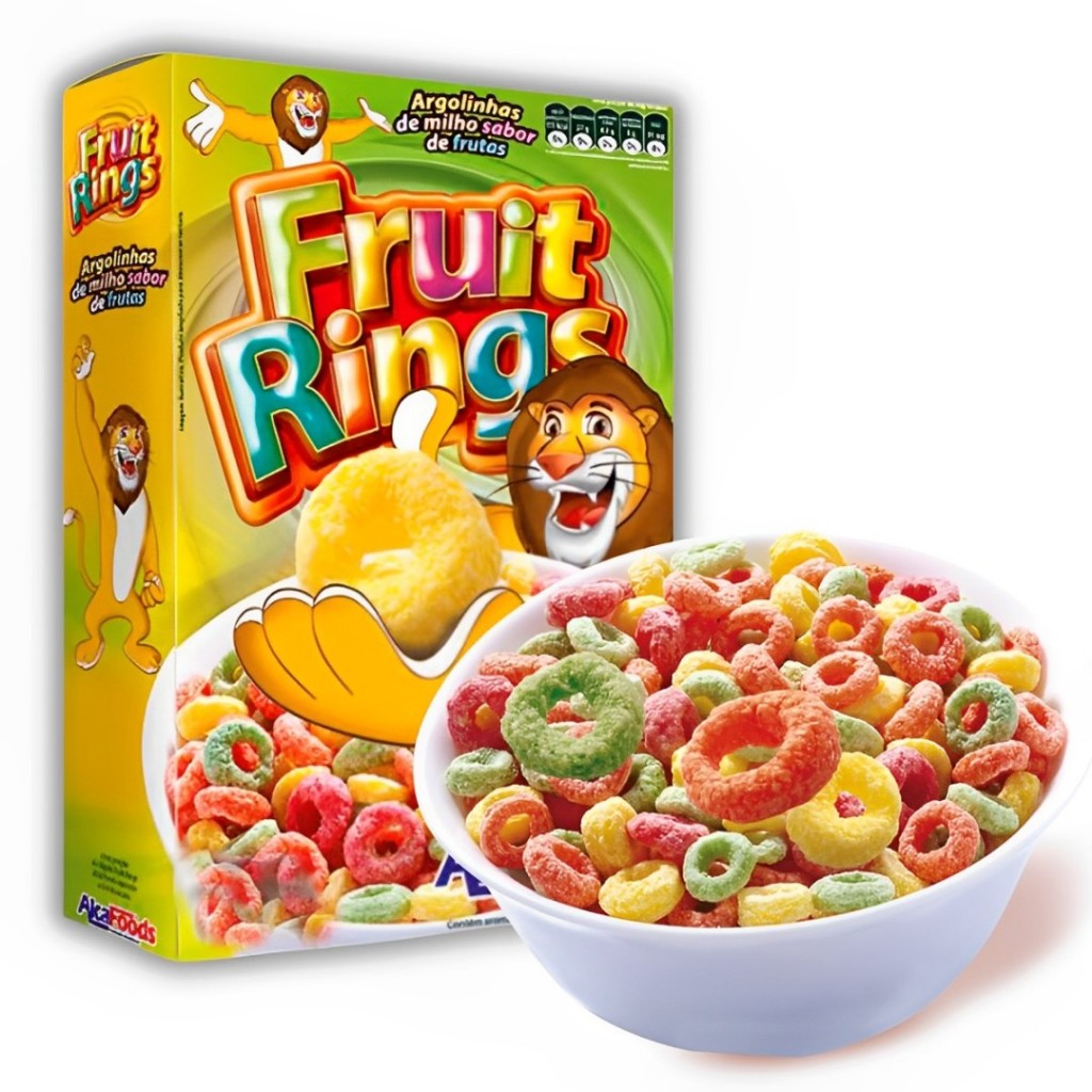 Sucrilhos Fruit Rings 60g Alcafoods em Oferta na Shopee