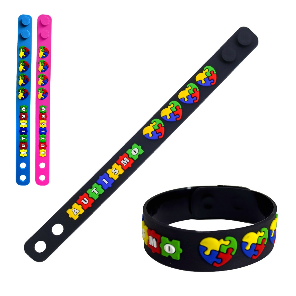 Pulseira Ajustável para Autismo/Autistas com Corações - Acessórios Criativos Para Autistas em Oferta na Shopee