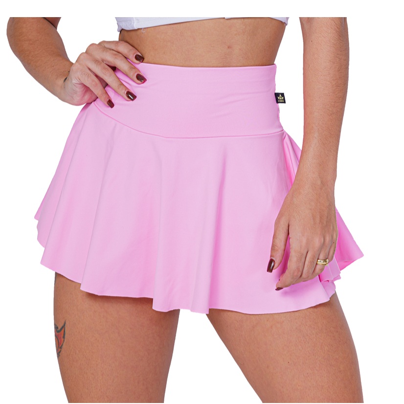 Short Saia Poliamida Feminino Com Short Interno confortável