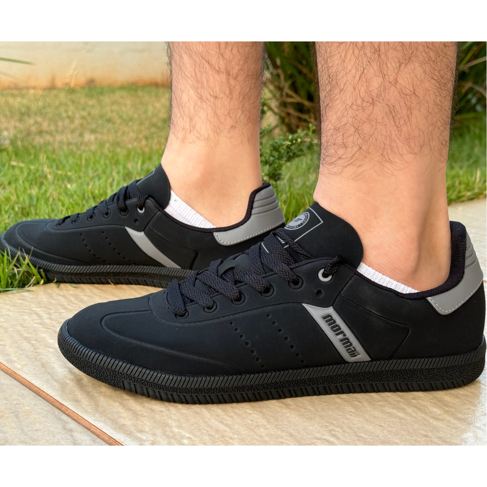 Tenis Mormaii Urban College Original Preto/Cinza Casual Masculino Sapatênis Na Promoção