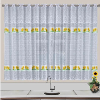 Cortina de Renda Botticelli Para Cozinha 1,20m x 2,20m Cortilester Poliéster em Oferta na Shopee