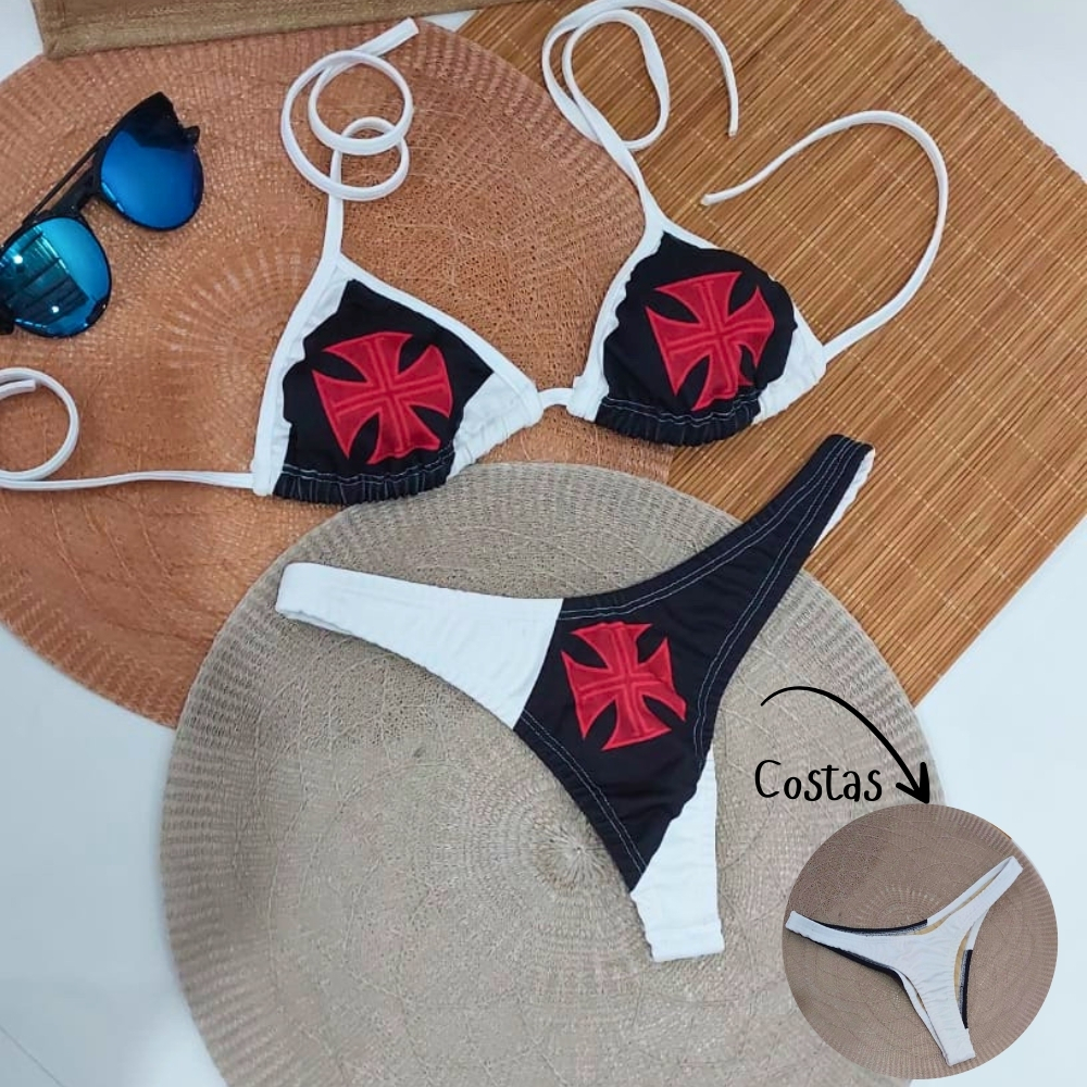 CONJUNTO Biquine Feminino de ASA DELTA Fio Dental Time Brasileiro Praia Piscina