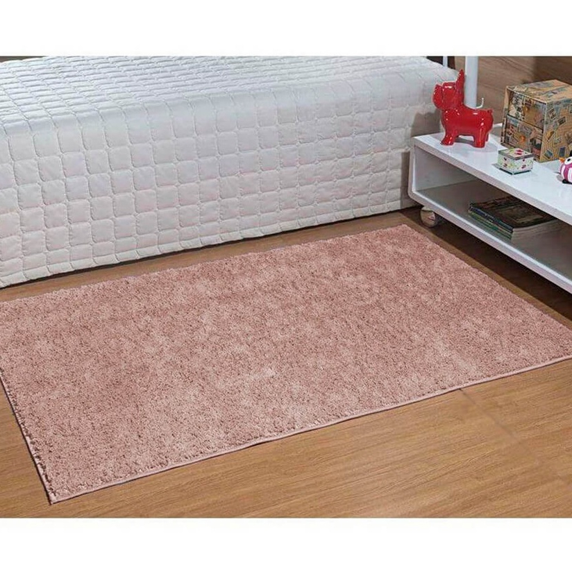 Tapete Sala Quarto Passadeira 50 x 100 cm Classic Nude Rosê Oasis