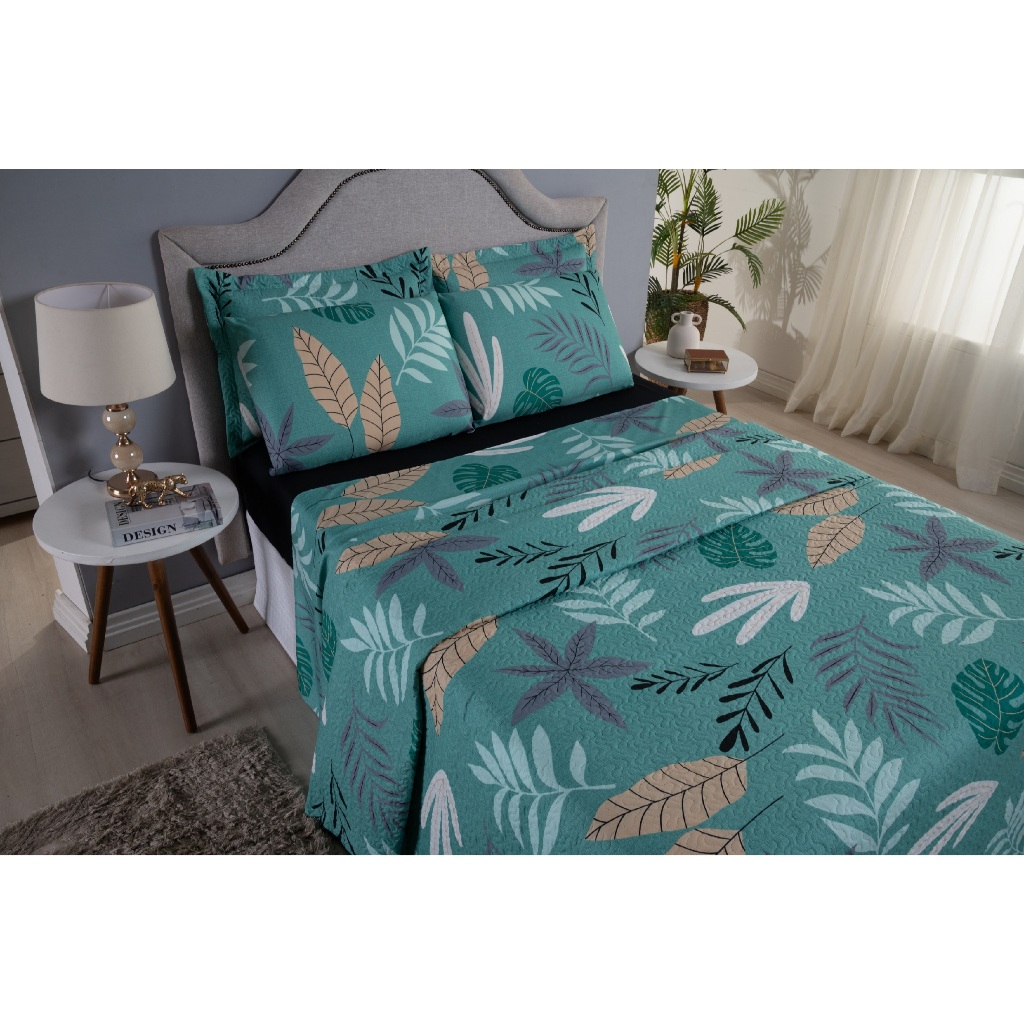 Cobre Leito Colcha Cobertor Casal Queen 03 Peças 200 Fios Dupla Face Toque Aveludado Macio em Oferta na Shopee
