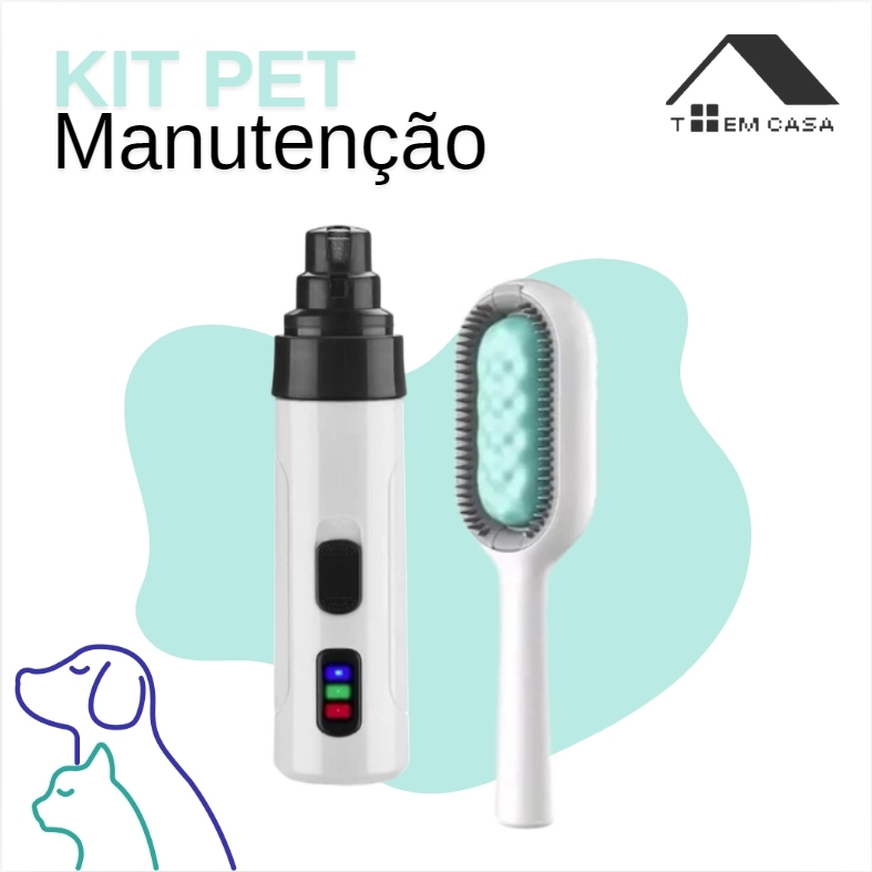Elétrico Do Cão Cortador De Unha Para Gato Recarregável USB e Escova Removedor De Pelos