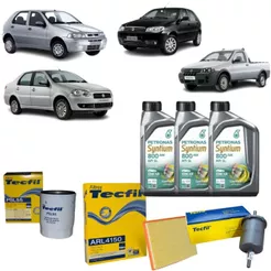 Kit Troca De Oleo Fiat Palio Siena 1.0 Strada Idea Fiorino Palio Weekend 1.4 Fire 15w40 Petronas