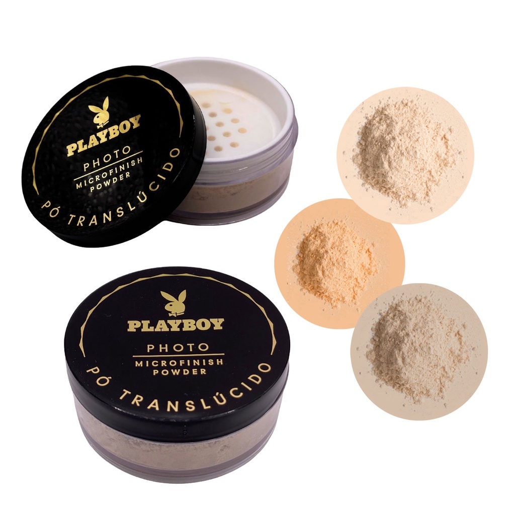 Pó Facial Translúcido Microfinish Powder Playboy em Oferta na Shopee