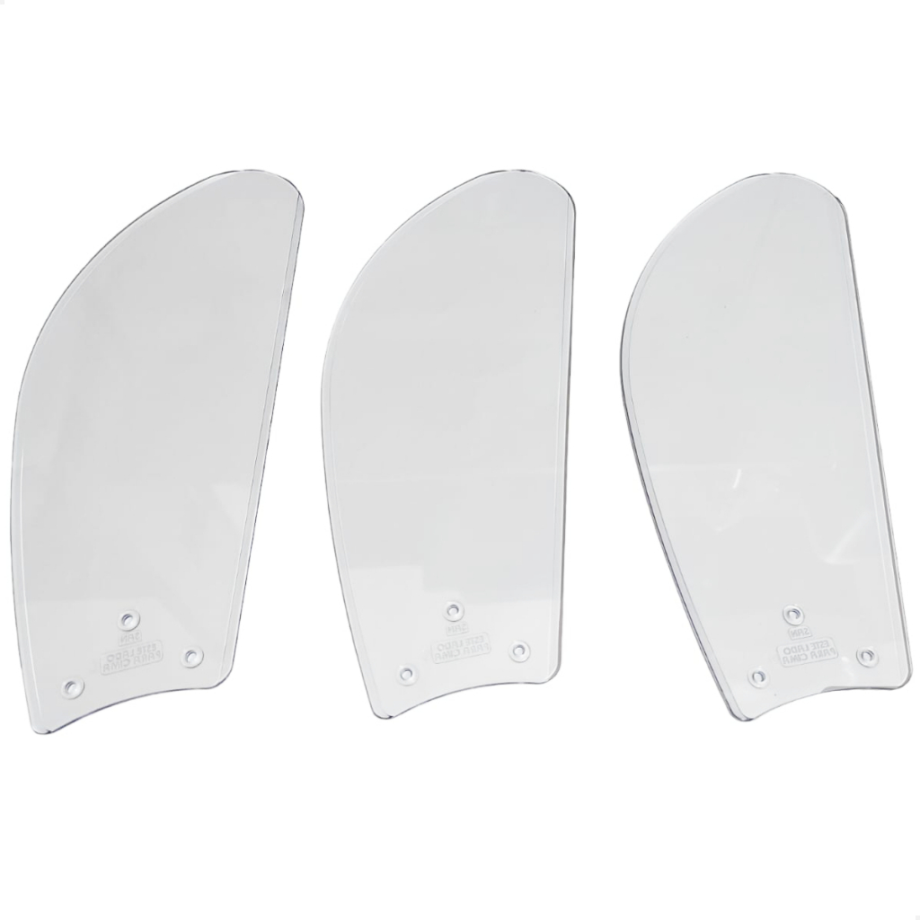 Hélice Pá Ventilador de teto em Acrílico Tubarão Venti Delta Cristal transparente conjunto reforçada