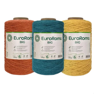Barbante EuroRoma Big Cone Nº6 1,8kg 1830m | Fio p/ Crochê, Tricô e Tapetes | Colorido | Unidade – Escolha a Cor em Oferta na Shopee
