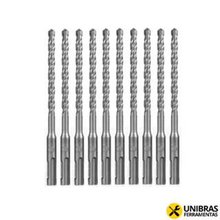 kit 10 Brocas SDS Plus 160mm P/ Concreto Bloco Parede Pedra Azulejo Tijolos em Oferta na Shopee