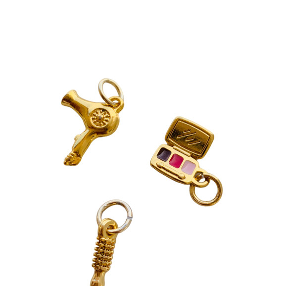 Berloques Semi Joia para pulseiras Maquiagem Secador Escova