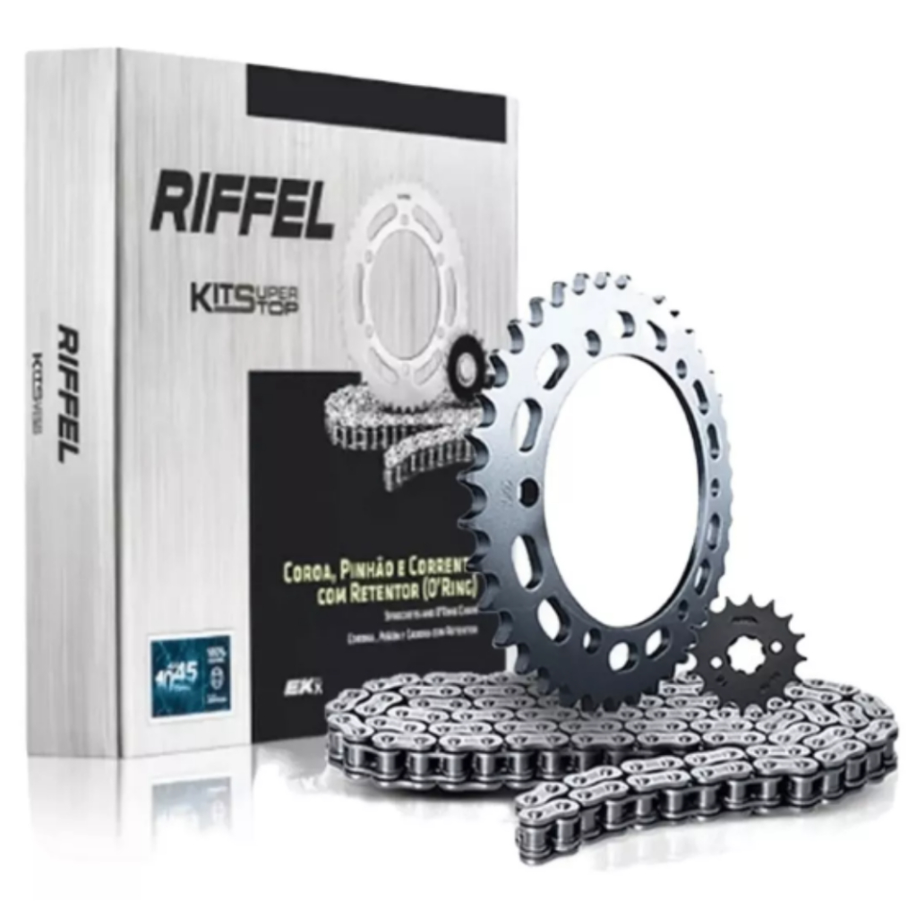 Kit Relacao Tracao Transmissão Xtz 150 Crosser 2014 à 2023 Com Retentor Original Riffel