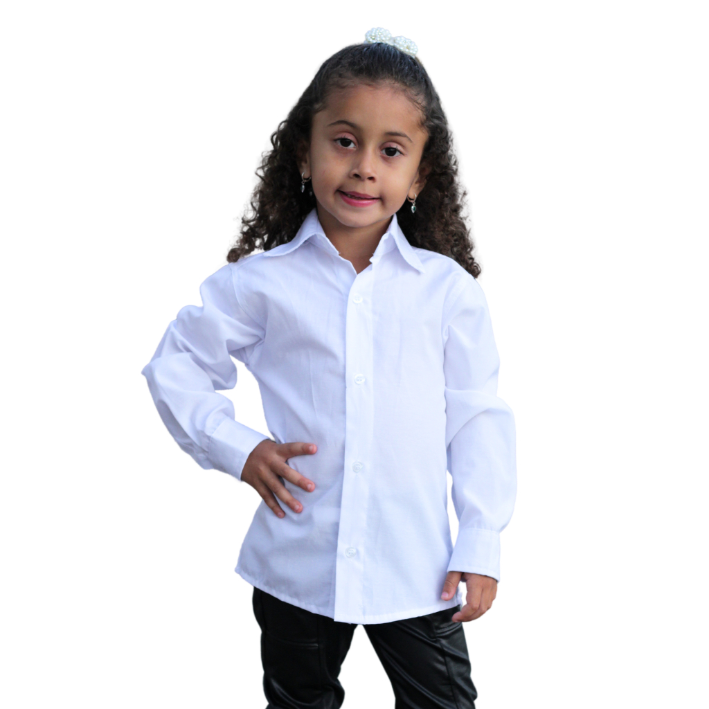 Camisa Social Meninas Manga longa feminina Oferta