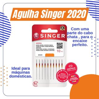 Agulha Singer 2020 Máquina Doméstica Universal Comum - Tecidos de Algodão Blister com 10 Unidades em Oferta na Shopee