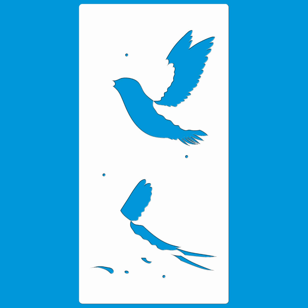 Stencil 12 X 24 Beija Flor Molde Vazado Para Pintura Tecido Mdf Madeira Parede Camiseta Pano Prato