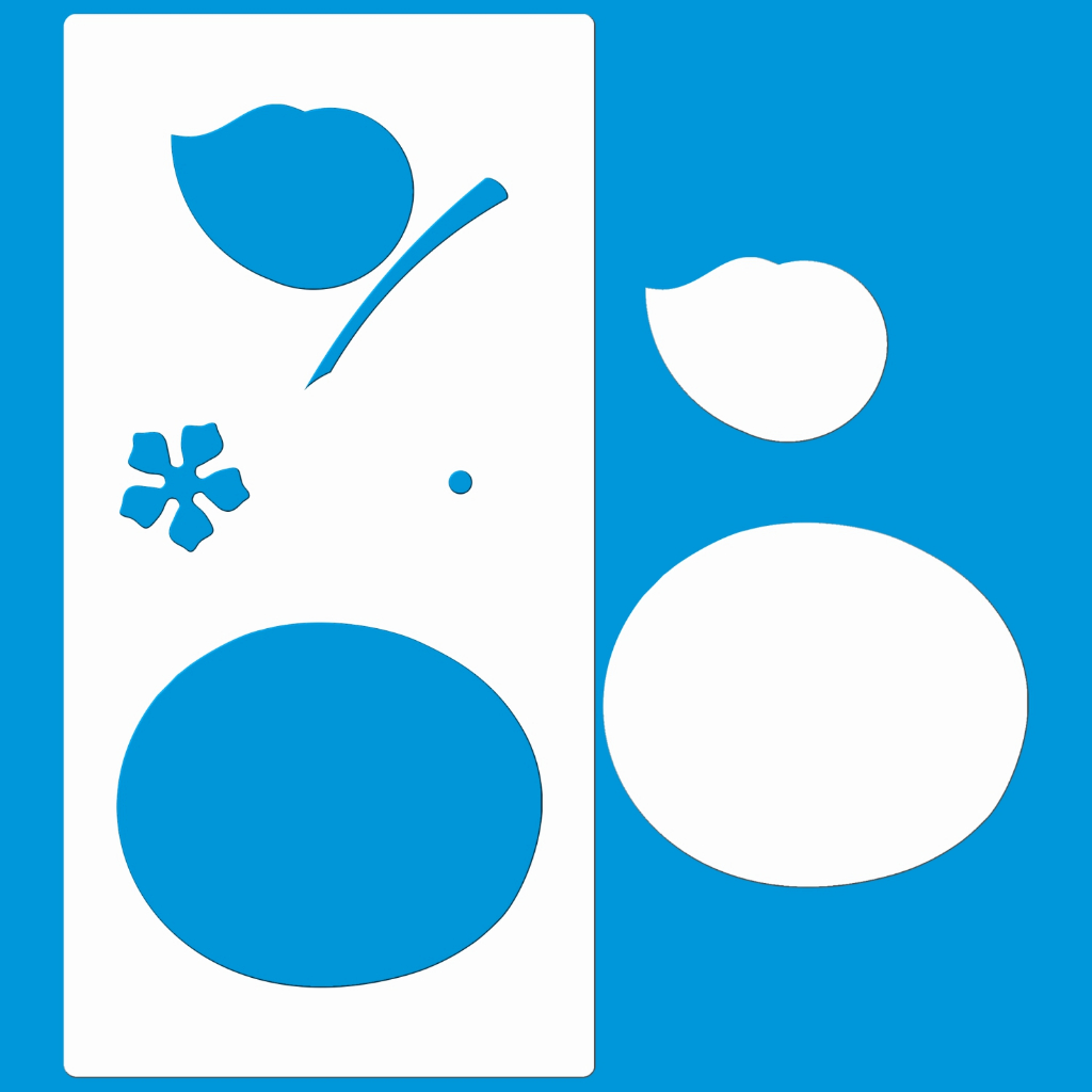 Stencil 12 X 24 Laranja Molde Vazado Para Pintura Em Tecido Mdf Madeira Parede Camiseta Pano Prato