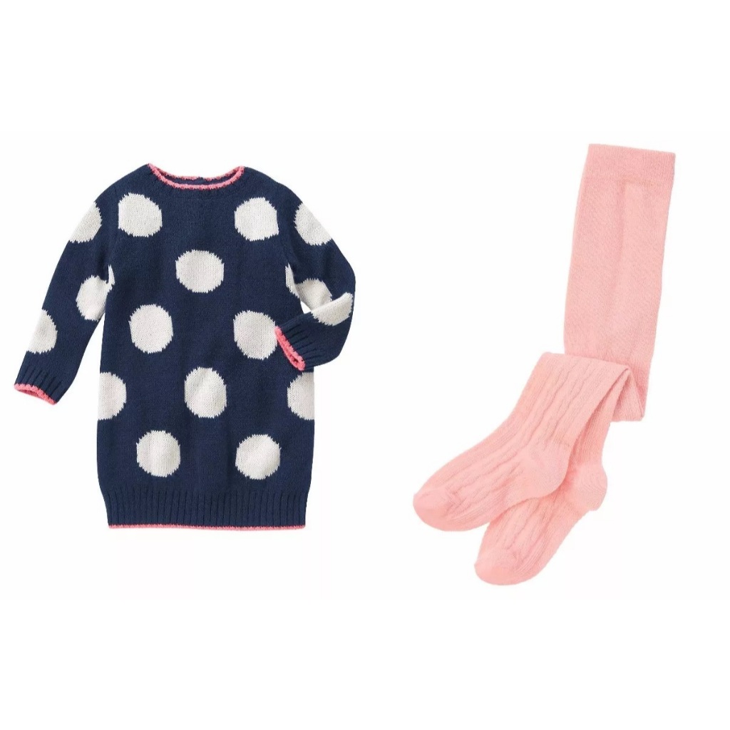 Vestido Infantil com meia Gymboree Polar Pink (18-24 meses) Original Importado EUA