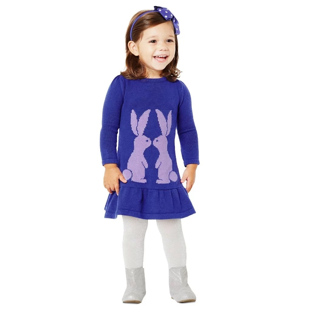 Vestido Infantil Gymboree Lavender Bunny (18-24 meses) Original Importado EUA
