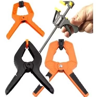 Kit 4 grampos sargento , sendo 1 tipo F de aperto rápido e 3 tipo C .