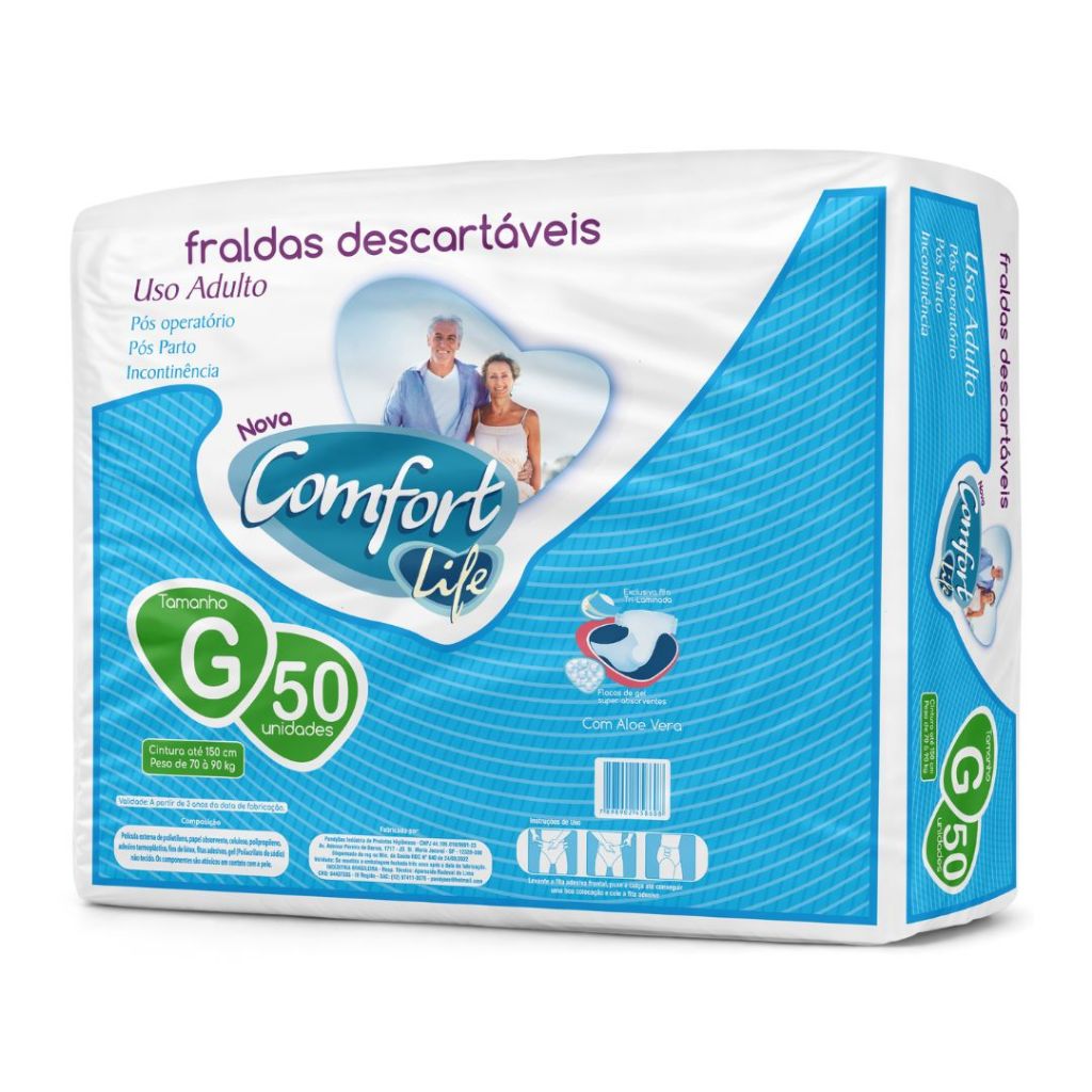 Fralda Descartável Comfort Life para Adulto Revenda Direto da Fábrica em Oferta na Shopee