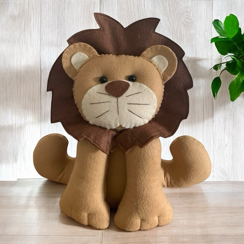 Peso de porta de leão Safari sem gravata