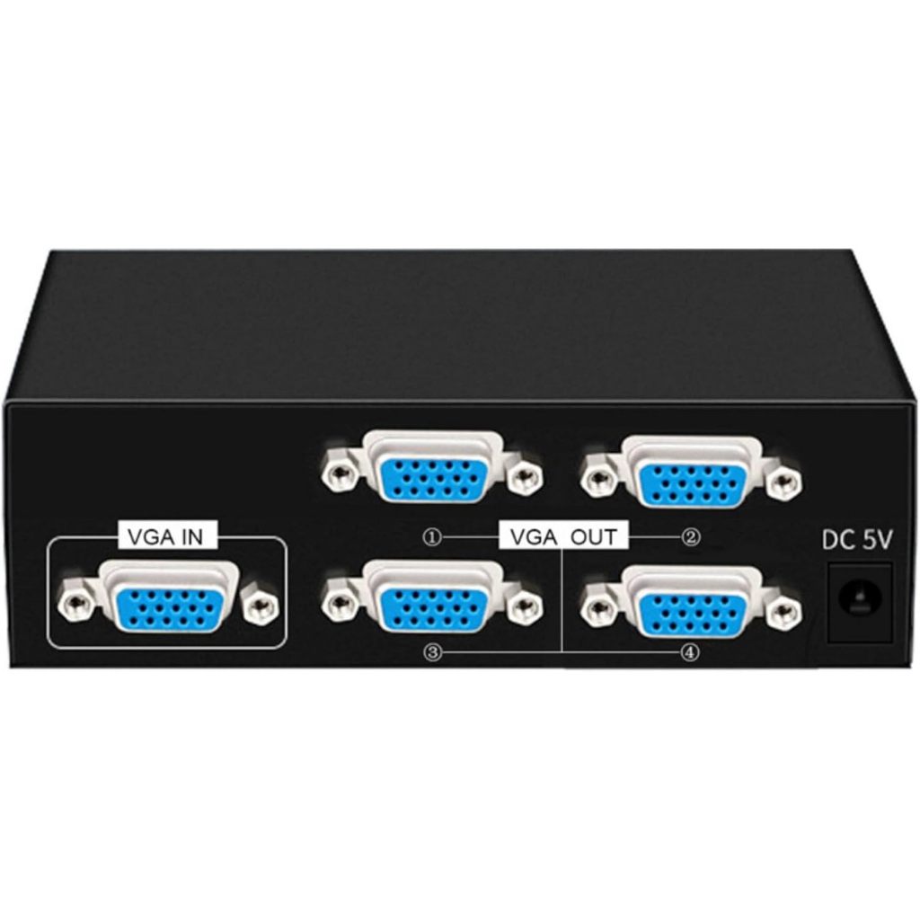 Splitter Vga 1x4 Distribuidor / Divisor De Sinal De Video Monitor