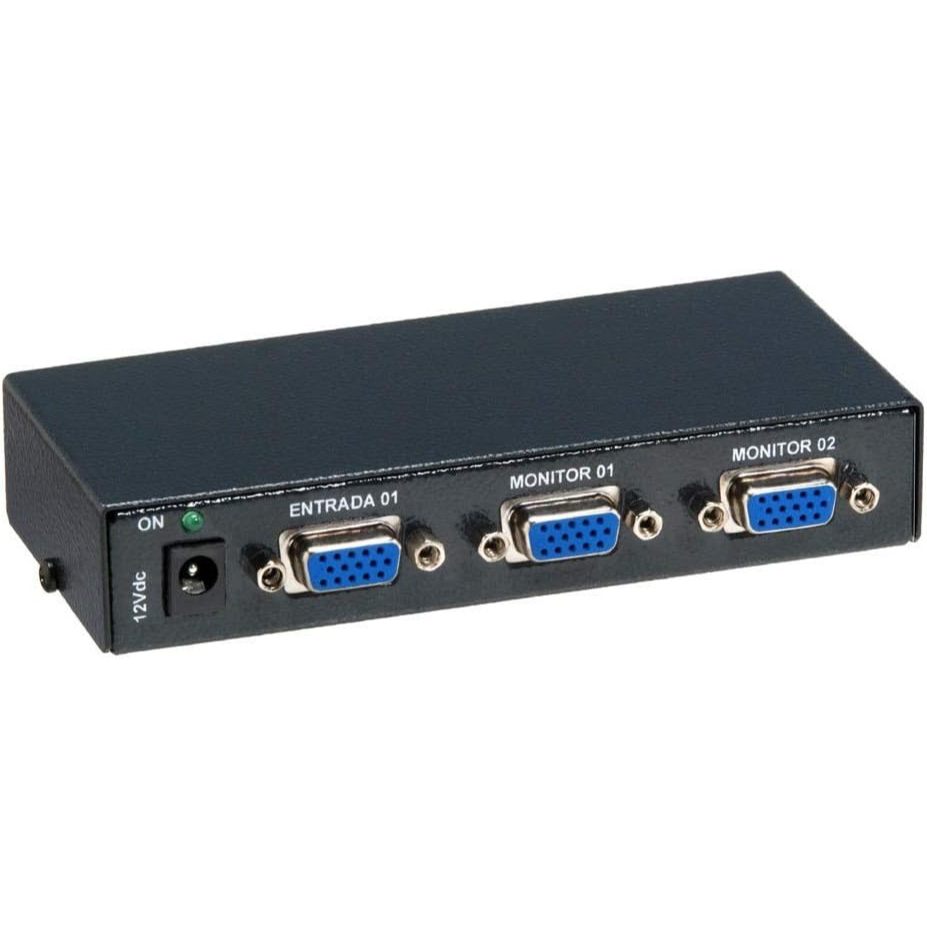 Splitter Vga 1x2 Distribuidor Vga 1 Entrada 2 Saídas Vga