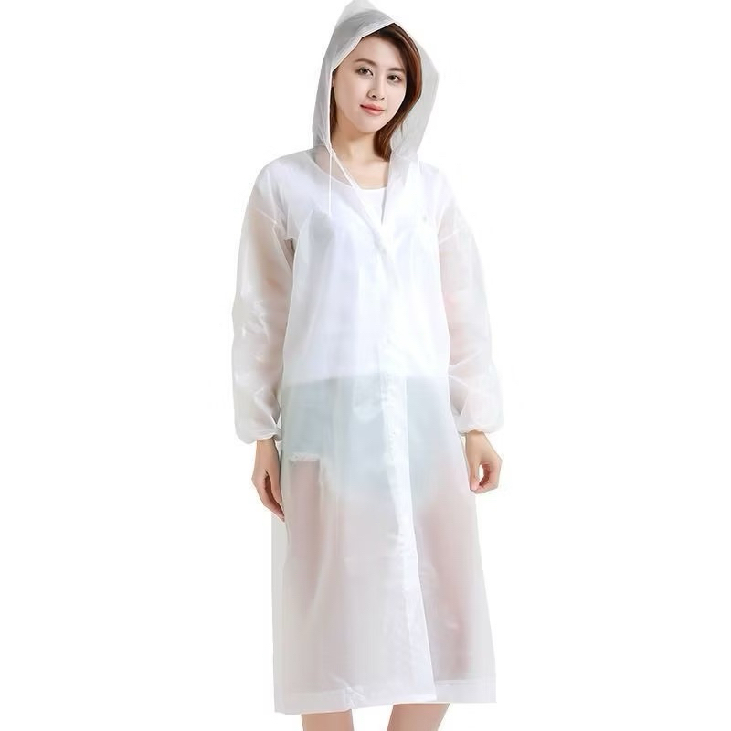 kit 2 capa chuva com Gabardina grossa e comprida transparente reforçada reutilizável em Oferta na Shopee