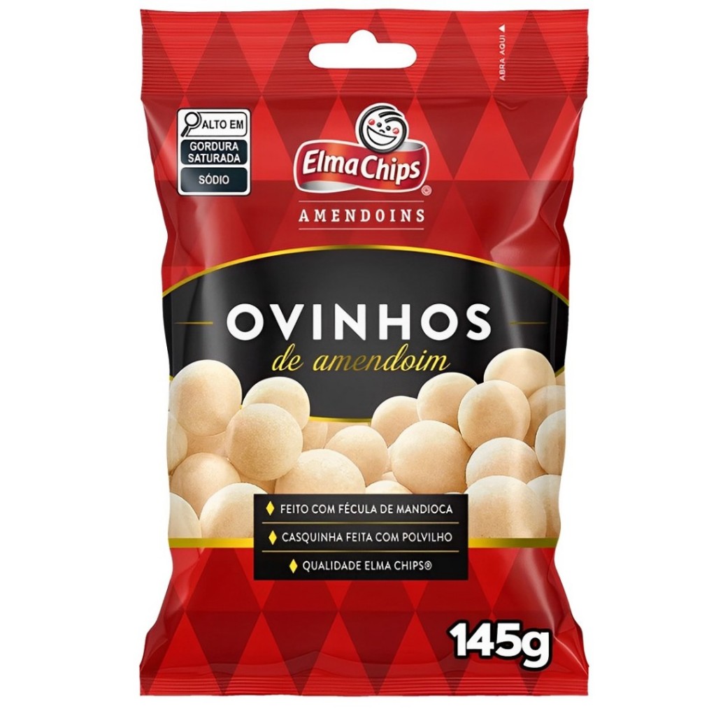 Ovinhos De Amendoim 145g Elma Chips em Oferta na Shopee