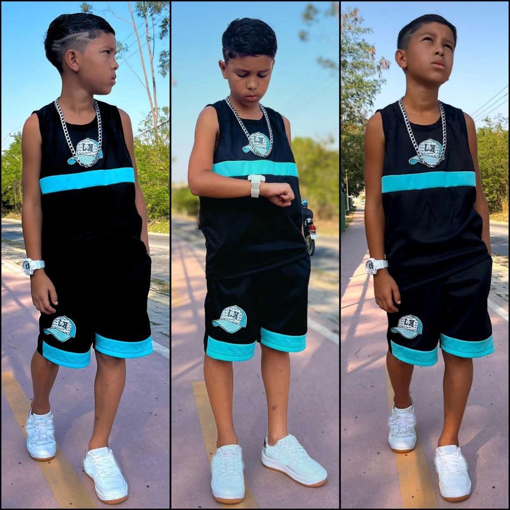 Conjunto Infantil Juvenil Masculino Dry-Fit Lançamento Fim De Ano