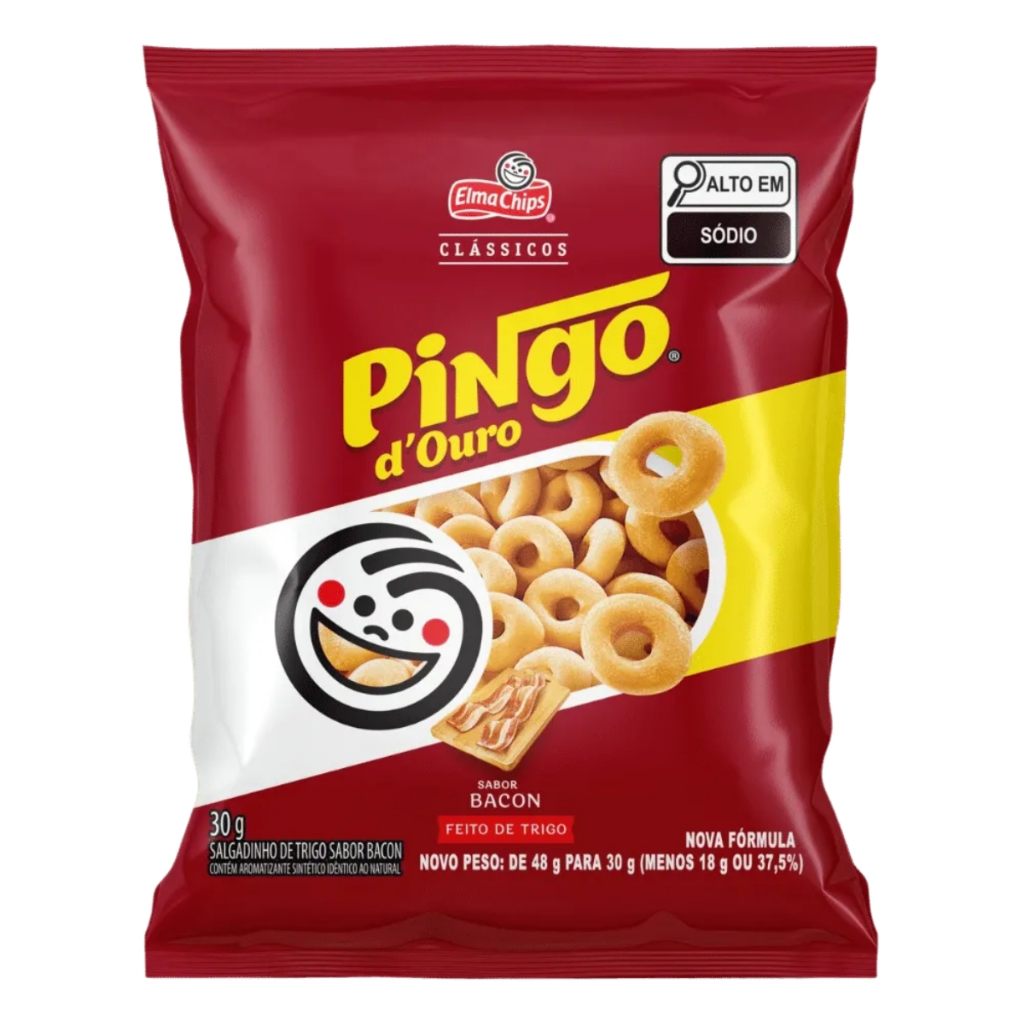 Salgadinho Pingo D'ouro Bacon 30g - Elma Chips em Oferta na Shopee