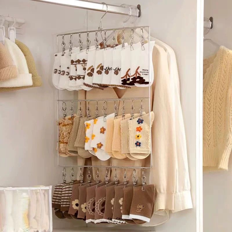 Cabide Secador De Meias WATTLE Sock Hanger , Projeto De Pendurar À Prova De Vento De Grande Capacidade De Secagem De Rou em Oferta na Shopee