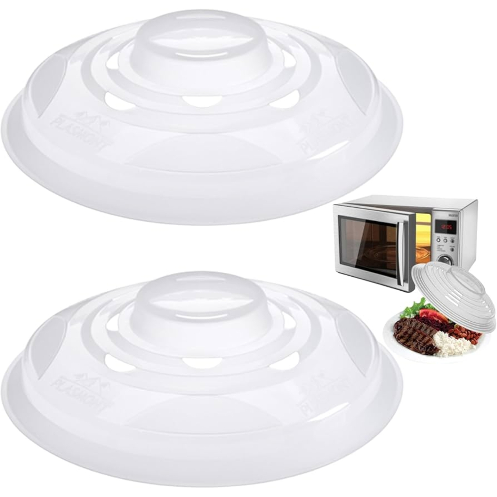 Kit 2 Tampas Protetora de Alimentos Transparente Para Micro-ondas  Plástico Plasmont