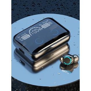 Fone de ouvido Bluetooth V5.3 indicador digital alta distância bateria 5hs music play