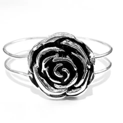 Pulseira bracelete flor rosa estilo boho - Bijoux by Vivi