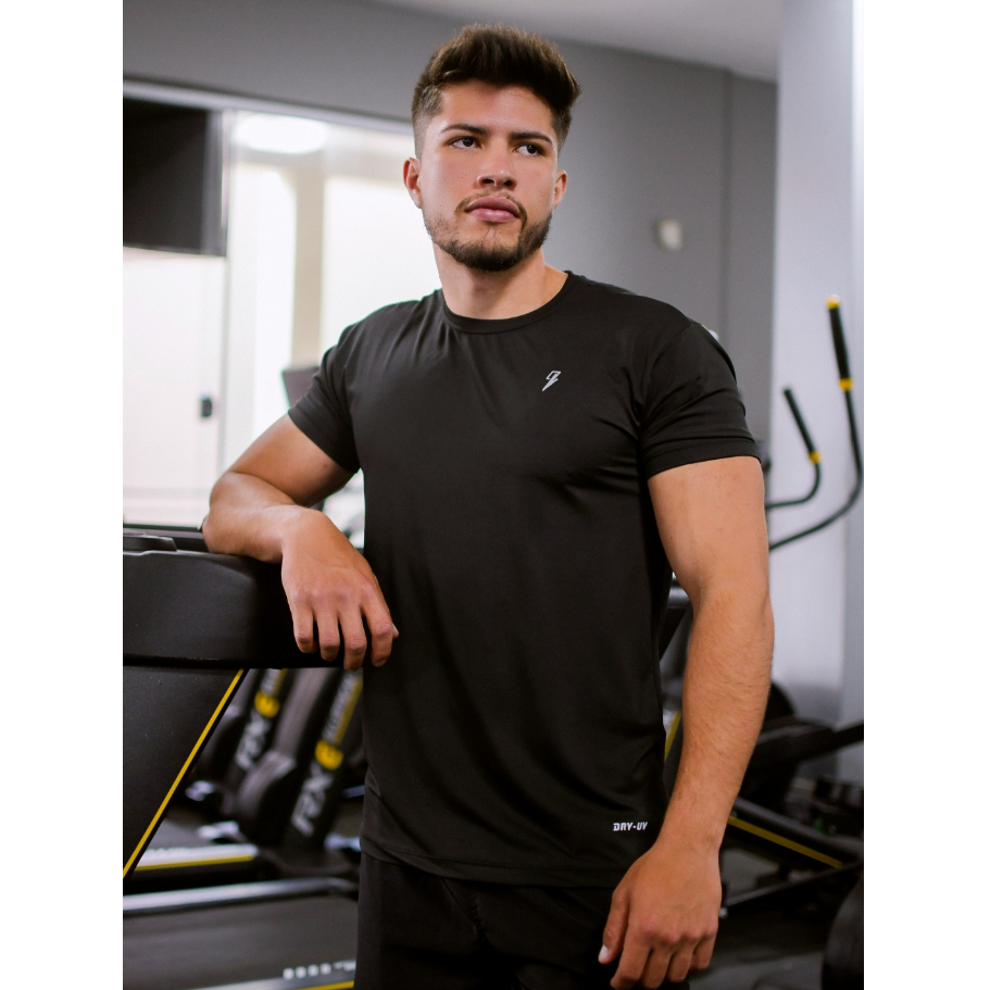 Camisa Masculina Treino Para Academia Com Proteção UV Solar Segunda Pele Refletiva Envio Imediato