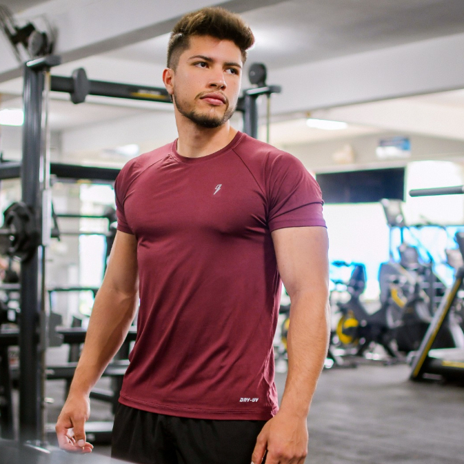 Camisa Masculina Treino Para Academia Com Proteção UV Solar Segunda Pele Refletiva Direto da Fábrica