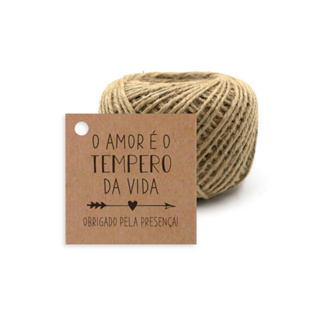 Tag O Amor É O Tempero Da Vida - Lembrancinha Kraft Casamento PSCA8282 em Oferta na Shopee