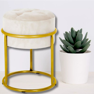 Puff Redondo Argola Decoraçao Quarto Banqueta Ferro Pulf Penteadeira Sala Banco Moderno Varias Cores em Oferta na Shopee