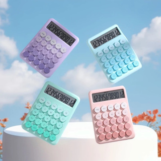 Calculadora Colorida De 12 Dígitos Teclado Mecânico De Ponto Grande Escola & Papelaria De Escritório Mania em Oferta na Shopee